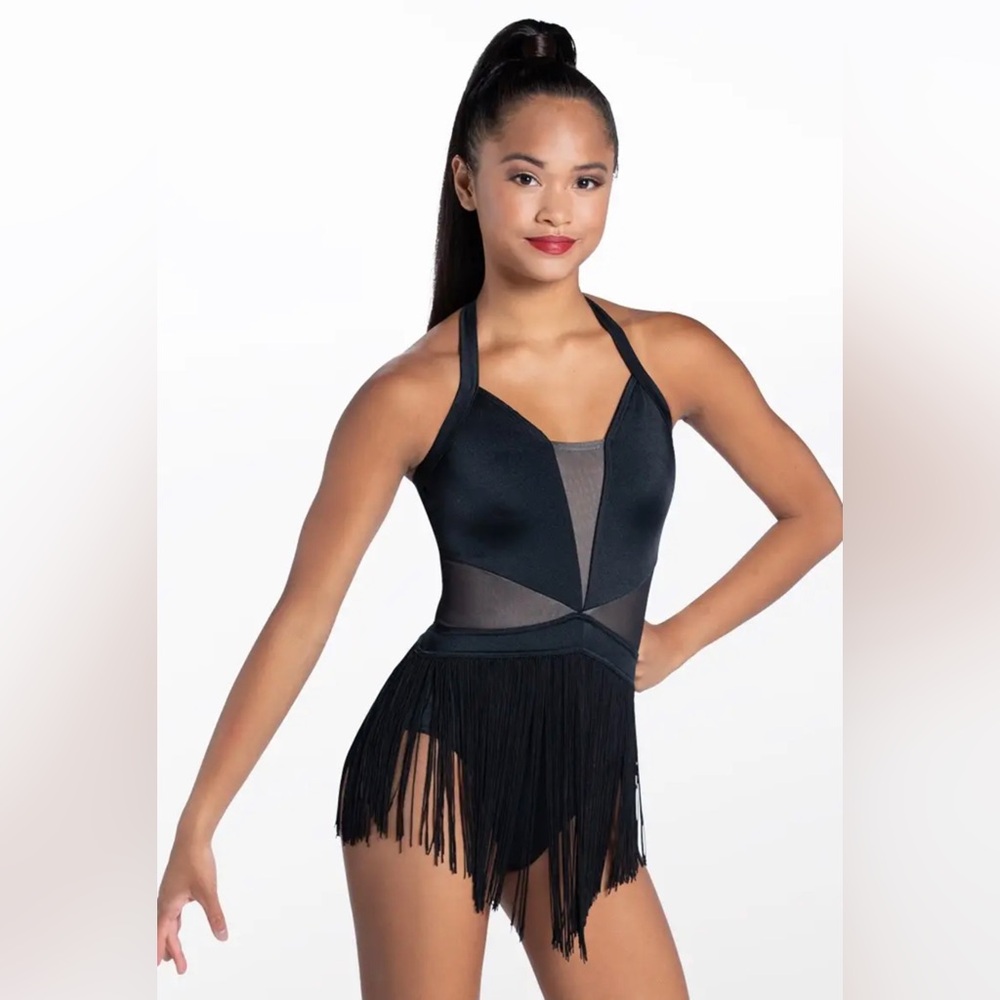 Balera Lustre Fringe Halter Dress Dance Costume